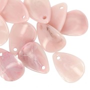 17mm Acrylic Curved Flower Petal Sequin - Antique mauve marble x15