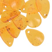 17mm Acrylic Curved Flower Petal Sequin - Mottled amber x15|raw }}