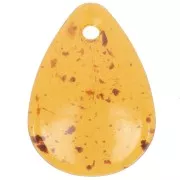 17mm Acrylic Curved Flower Petal Sequin - Mottled amber x15