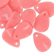 17mm Acrylic Curved Flower Petal Sequin - Mottled Coral Pink x15