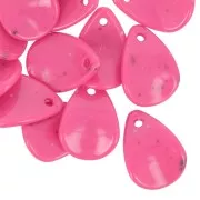 17mm Acrylic Curved Flower Petal Sequin - Mottled Fuchsia x15