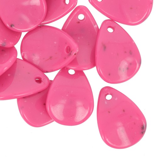 17mm Acrylic Curved Flower Petal Sequin - Mottled Fuchsia x15