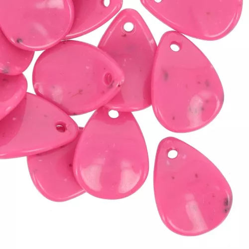17mm Acrylic Curved Flower Petal Sequin - Mottled Fuchsia x15