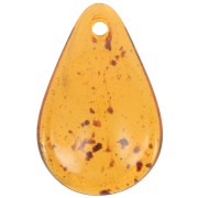 24.5mm Acrylic Curved Flower Petal Sequins - Mottled Amber x6