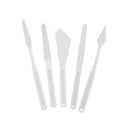 Set of 5 painting knives - White x1|raw }}