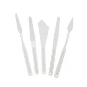Set of 5 painting knives - White x1