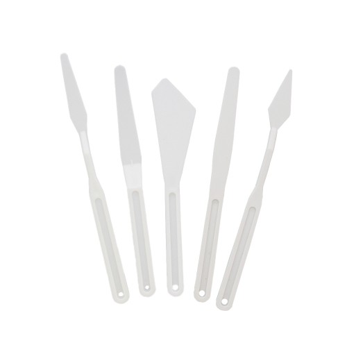 Set of 5 painting knives - White x1