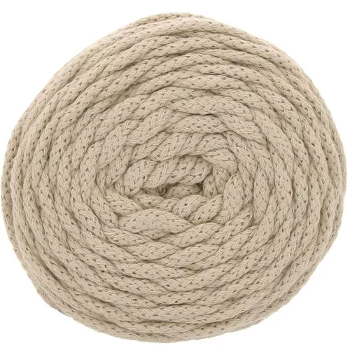 5mm Cotton Air macramé cotton cord spool - Beige x50m