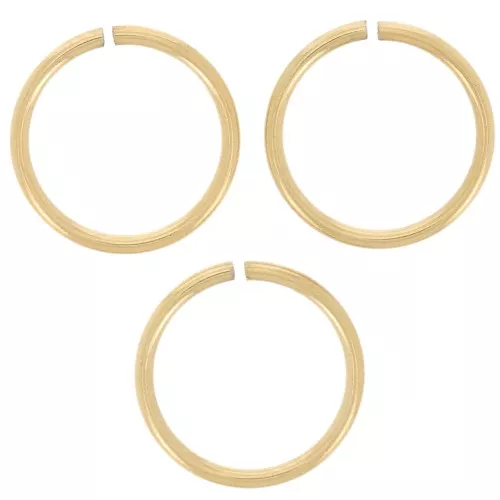 8x0.7mm 316L stainless steel jumprings open - Gold x10