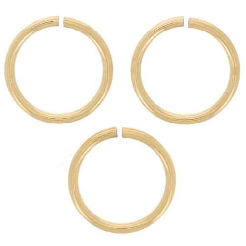 8x0.8mm 316L stainless steel jumprings open - Gold x10