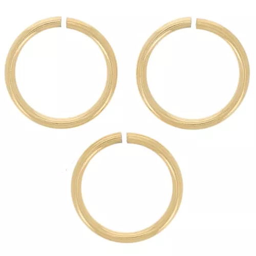 8x0.8mm 316L stainless steel jumprings open - Gold x10