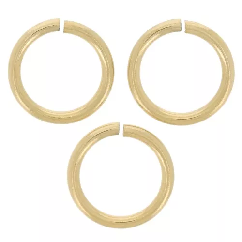8x1mm 316L stainless steel jumprings open - Gold x10