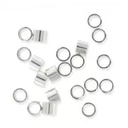 Crushable tubes 2x2.5 mm - Silver 925 x20