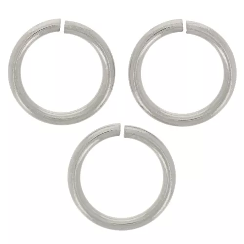 8x1mm 316L stainless steel jumprings open x10