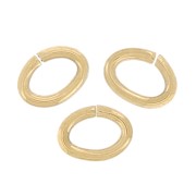 3x2x0.5mm Stainless steel 316L Open oval rings - Gold x10