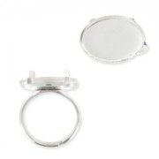 925 Sterling Silver Ring with 18x13mm setting x1
