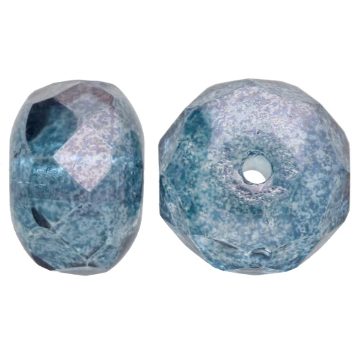 Donuts 9x6 mm Crystal Baby Blue Luster x25
