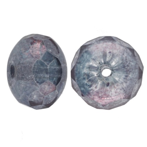 Donuts 9x6 mm Crystal Lila Vega Luster x25