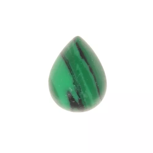 5x4mm gemstone drop Cabochons - Malachite x2