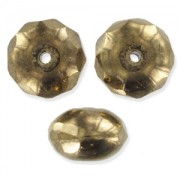Donuts 9x6 mm Jet Gold x25