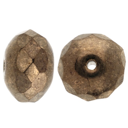 Donuts 9x6 mm Jet Gold x25