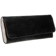 25x19.5cm Catherine velvet jewelry pouch - Maison Scarlett - Black x1