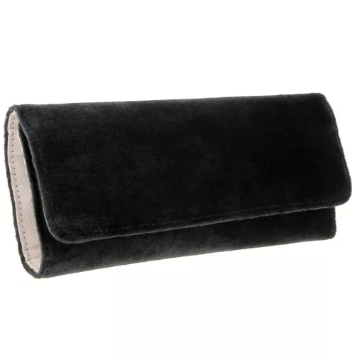 25x19.5cm Catherine velvet jewelry pouch - Maison Scarlett - Black x1