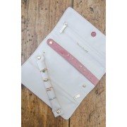 25x19.5cm Catherine velvet jewelry pouch - Maison Scarlett - Antique Pink x1
