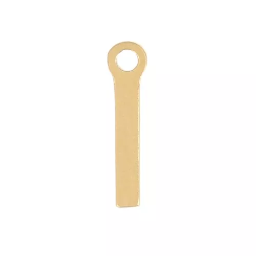 Stainless Steel 304 7mm Charm letter alphabet - I - Gold x1