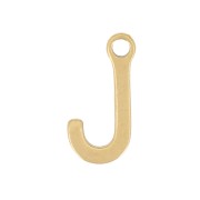 Stainless Steel 304 7mm Charm letter alphabet - J - Gold x1