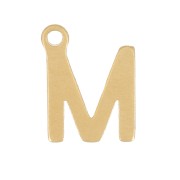 Stainless Steel 304 7mm Charm letter alphabet - M - Gold x1|raw }}