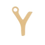 Stainless Steel 304 7mm Charm letter alphabet - Y - Gold x1|raw }}
