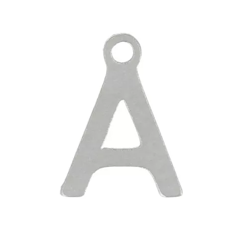 7mm Stainless steel 304 Charm letter alphabet - A x1
