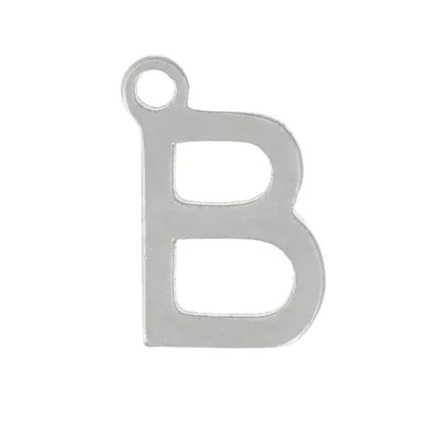 7mm Stainless steel 304 Charm letter alphabet - B x1