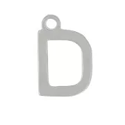 7mm Stainless steel 304 Charm letter alphabet - D x1