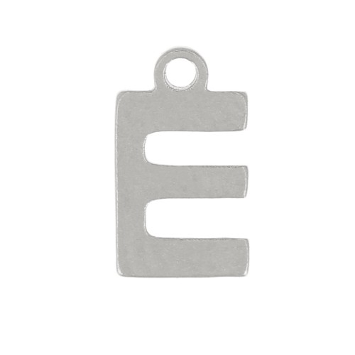 7mm Stainless steel 304 Charm letter alphabet - E x1