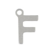 7mm Stainless steel 304 Charm letter alphabet - F x1