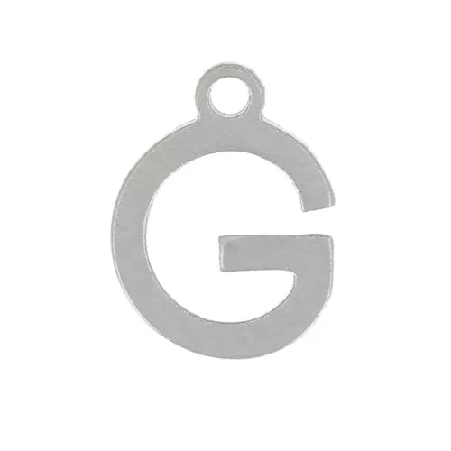 7mm Stainless steel 304 Charm letter alphabet - G x1