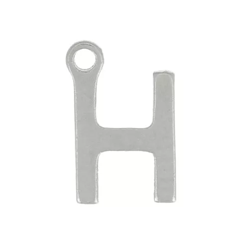 7mm Stainless steel 304 Charm letter alphabet - H x1