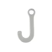 7mm Stainless steel 304 Charm letter alphabet - J x1