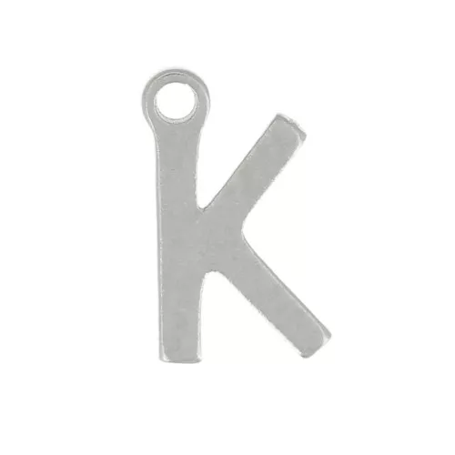 7mm Stainless steel 304 Charm letter alphabet - K x1