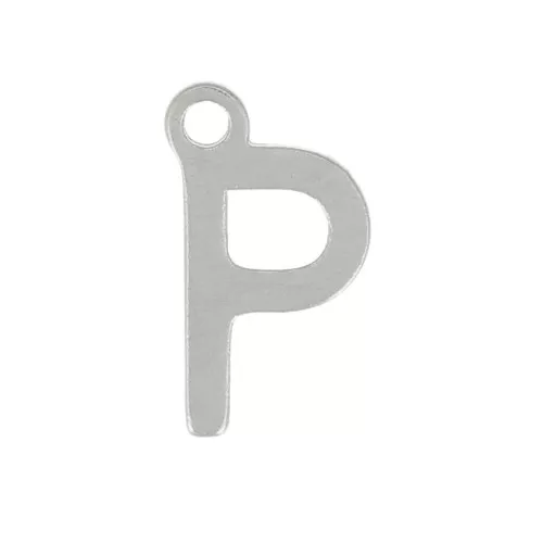 7mm Stainless steel 304 Charm letter alphabet - P x1