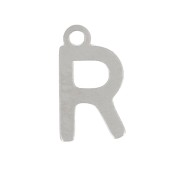 7mm Stainless steel 304 Charm letter alphabet - R x1