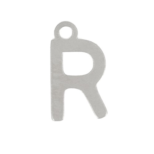 7mm Stainless steel 304 Charm letter alphabet - R x1