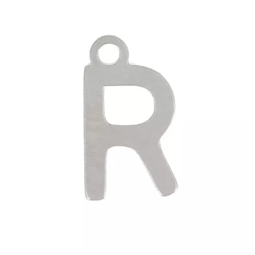 7mm Stainless steel 304 Charm letter alphabet - R x1
