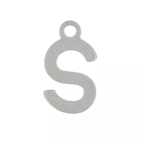 7mm Stainless steel 304 Charm letter alphabet - S x1