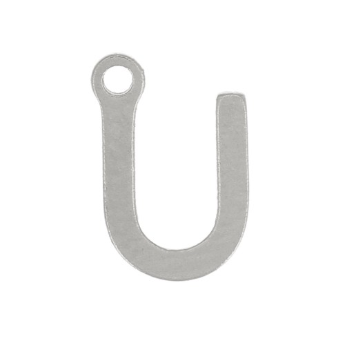 7mm Stainless steel 304 Charm letter alphabet - U x1
