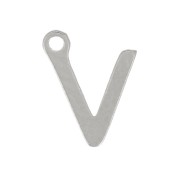 7mm Stainless steel 304 Charm letter alphabet - V x1