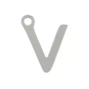 7mm Stainless steel 304 Charm letter alphabet - V x1