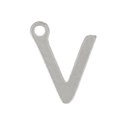 7mm Stainless steel 304 Charm letter alphabet - V x1